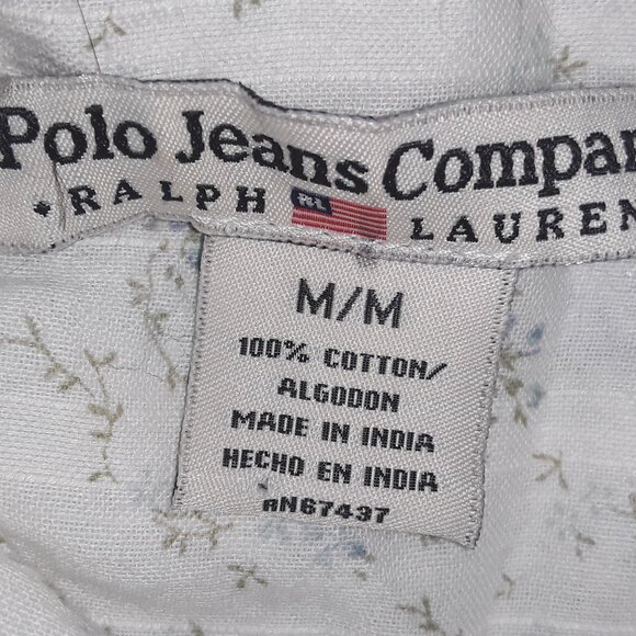 Polo Jeans Company Ralph Lauren junior size medium,beautiful pale yellow w/ blue - Picture 4 of 5